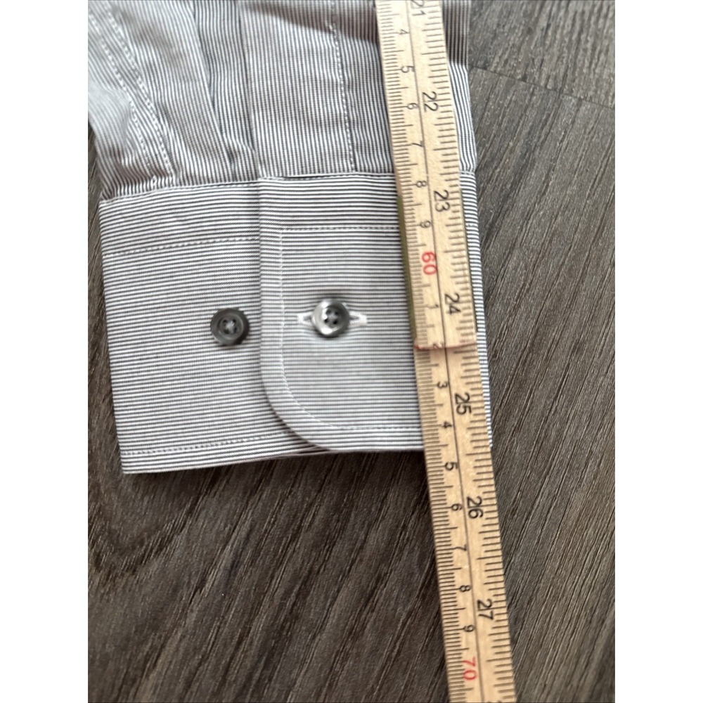 J Lindeberg Daniele 1000's Stripes Long Sleeve Slim Fit 38/15 Men's Dress Shirt - Picture 15 of 15